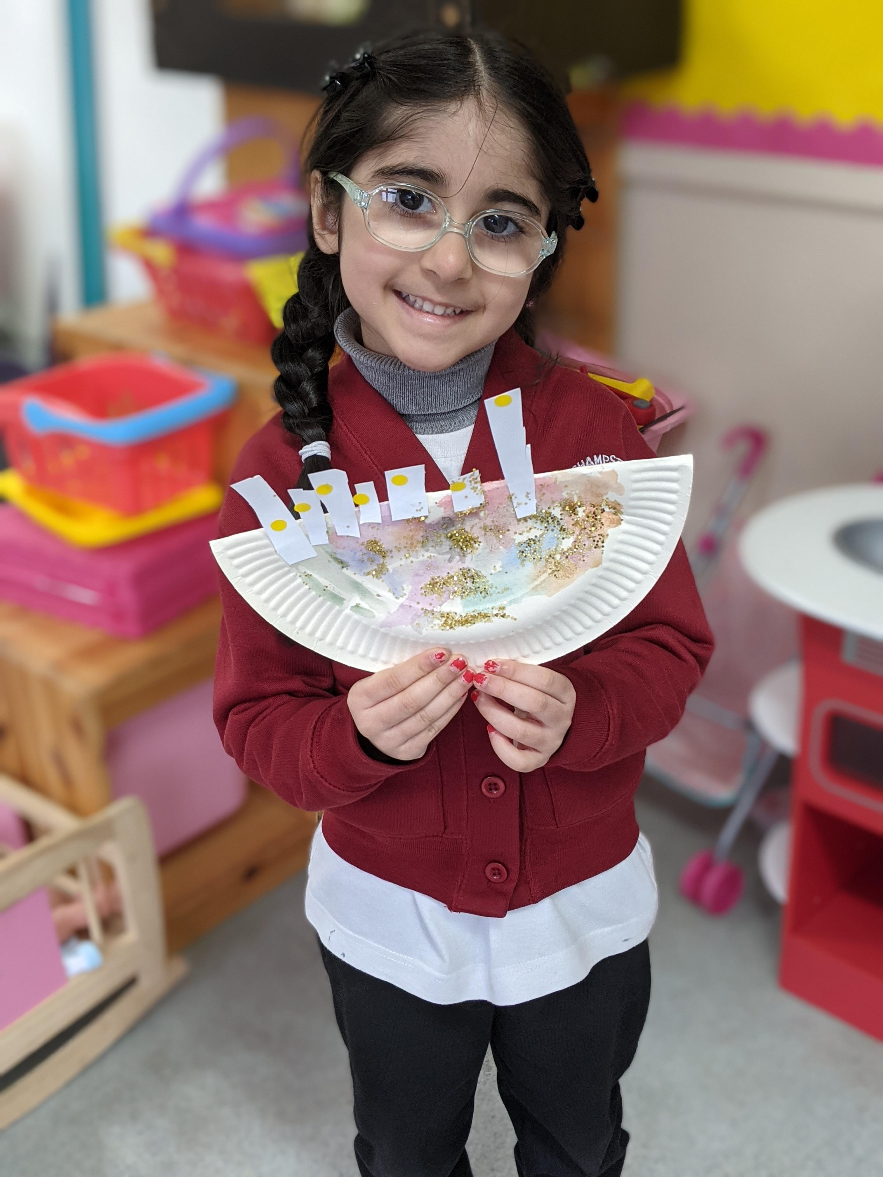 Learning about Jewish symbols.